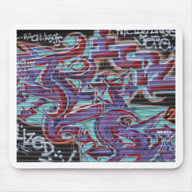 Tapis De Souris Graffiti violet sur Shutter (Devant)