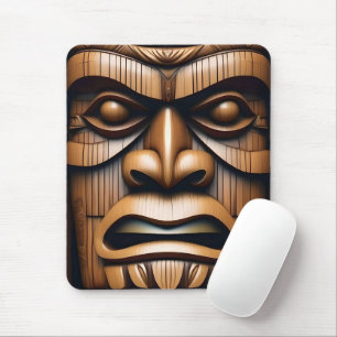 Tapis De Souris Grain de bois Nouvelle-Zélande Tiki,