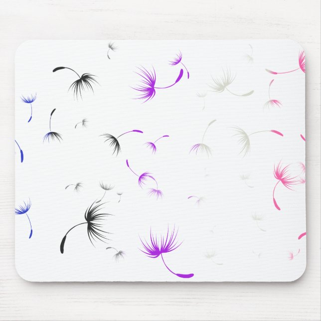 Tapis De Souris Graines Dandelion Falln Genderfluide Pride (Devant)