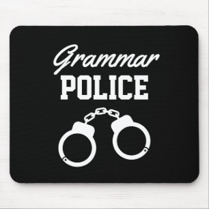 Tapis De Souris Grammar Police cuffs Mouse Pad for teacher