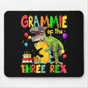 Tapis De Souris Grammie Des Trois Rex 3e Anniversaire Dinosaur