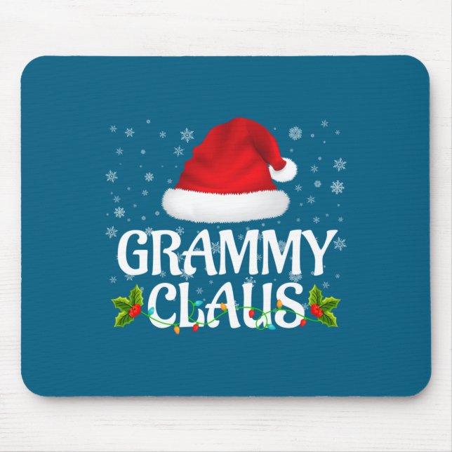 Tapis De Souris Grammy Claus Christmas Lights Santa Pajama Family  (Devant)