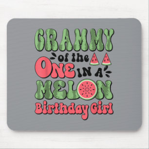 Tapis De Souris Grammy de la pastèque de 1er anniversaire mignonne
