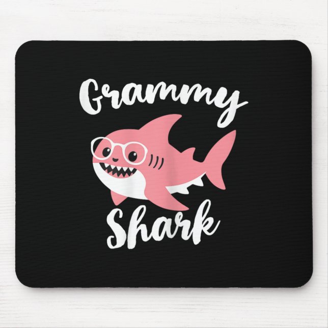 Tapis De Souris Grammy Shark Mother's Day Grandma Funny  (Devant)