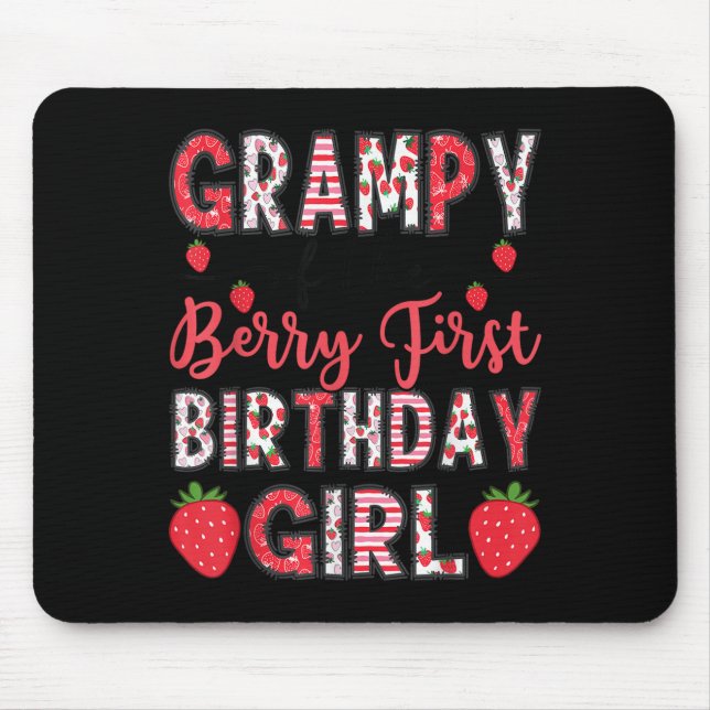 Tapis De Souris Grampy Of The Berry First Birthday Girl Strawberry (Devant)