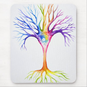 Tapis De Souris Grand arbre neuronal coloré