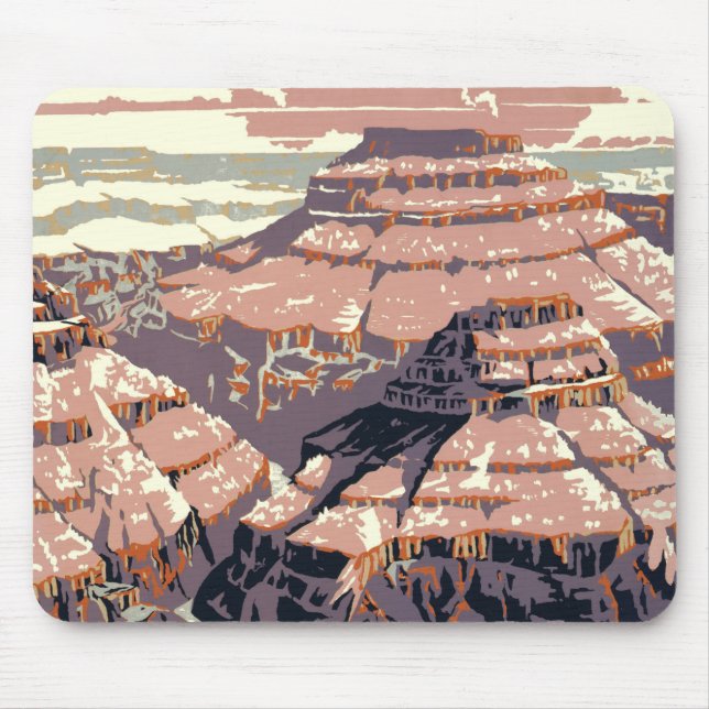 Tapis De Souris Grand Canyon Western Graphic Art American (Devant)