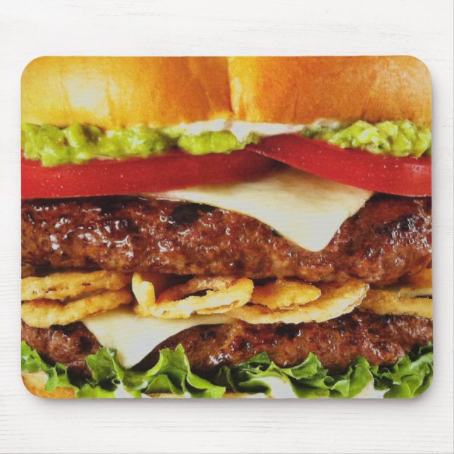 Tapis De Souris Grand cheeseburger juteux (Devant)