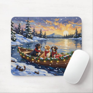 Tapis De Souris Grand chien de montagne suisse Noël Bateau Vacance