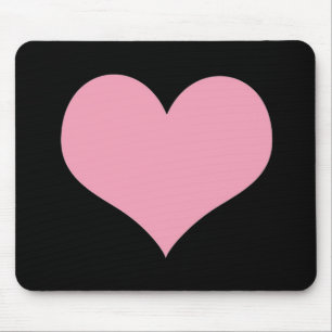 Tapis De Souris Grand Coeur d'amour rose