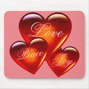 Tapis De Souris Grand coeur d'amour rouge/beaucoup d'amour/amour r