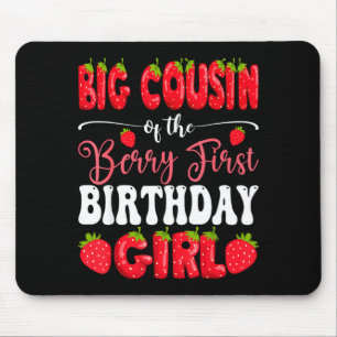 Tapis De Souris Grand cousin de la baie fille du premier anniversa