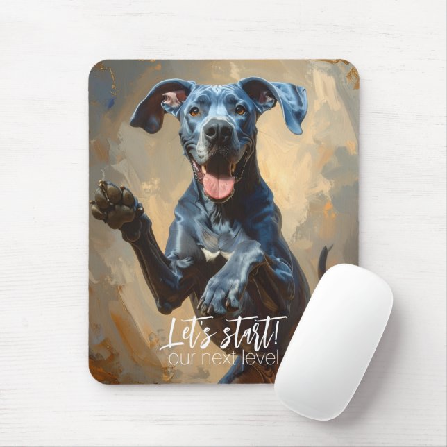 Tapis de souris Grand Danois bleu (Avec souris)