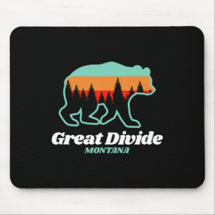 Tapis De Souris Grand Divide Montana Ski Snowboard Ours