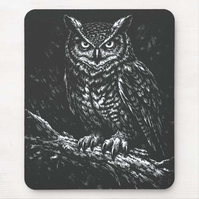 Tapis De Souris Grand-duc d'Amérique — par BurnsInHell (Devant)