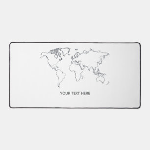 Tapis de souris grand format avec nom personnalisé