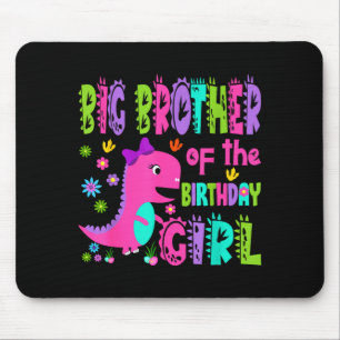 Tapis De Souris Grand frère de la fille qui fête son anniversaire 
