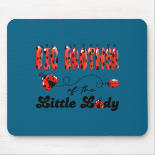 Tapis De Souris Grand frère de la petite dame fille fêtée