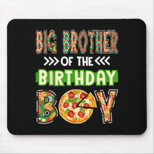 Tapis De Souris Grand frère du garçon garçon fêté amateur de pizza