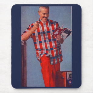 Tapis De Souris grand homme en rouge et plaid
