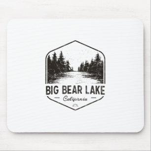Tapis De Souris Grand lac Big Bear Californie Plein air Vintage
