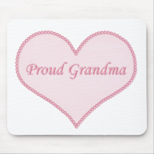 Tapis De Souris Grand-maman fière Mousepad, rose