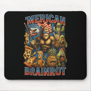 Tapis De Souris Grand Mème Italien Brainrot 4 Juillet Drapeau Pied