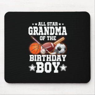 Tapis De Souris Grand-mère All Star du garçon d'anniversaire Sketl