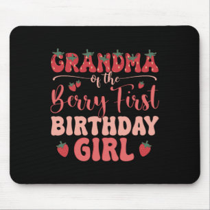 Tapis De Souris Grand-Mère De L'Anniversaire Fille Berry Première