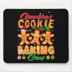 Tapis De Souris Grand-mère de Noël Cookie Baking Crew Funny Baker
