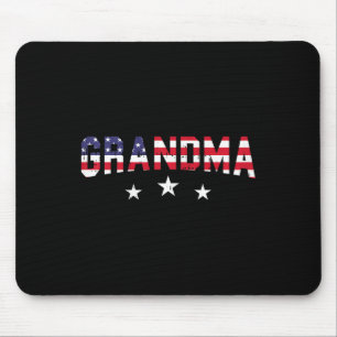 Tapis De Souris Grand-mère Drapeau Américain 4 Juillet Vintage Éto
