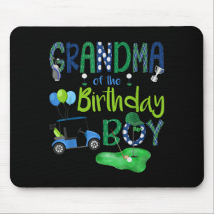 Tapis De Souris Grand-mère du garçon d'anniversaire trou en un ama