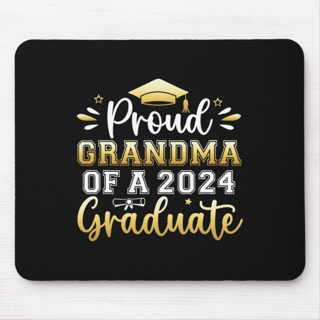 Tapis De Souris Grand-Mère D'Une Diplômée Supérieure De 2024 (Devant)
