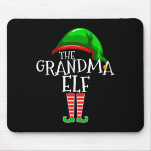 Tapis De Souris Grand-mère Elf Group Matching Famille Noël