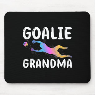 Tapis De Souris Grand-mère gardienne de but de football d'une gran