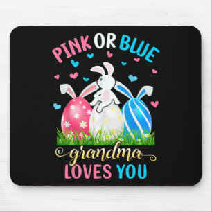 Tapis De Souris Grand-mère rose ou bleue t'aime Pâques Lapin Genre