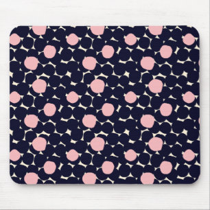 Tapis De Souris Grand motif de point bleu et rose