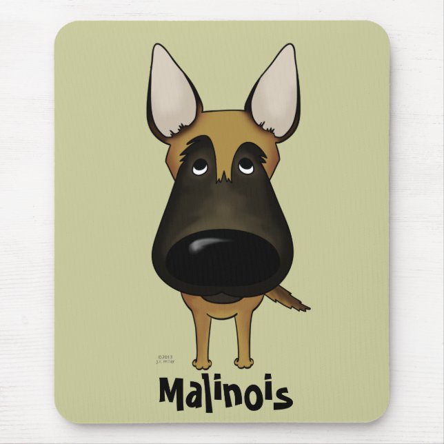 Tapis De Souris Grand nez Malinois (Devant)