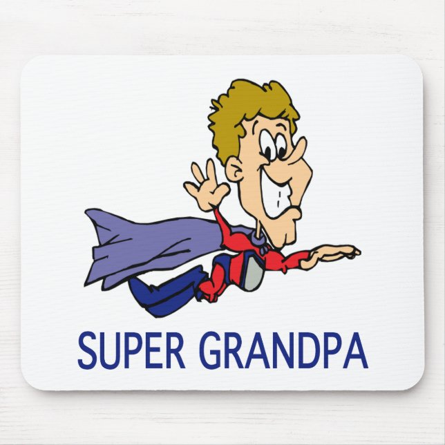 Tapis De Souris Grand-papa superbe drôle (Devant)
