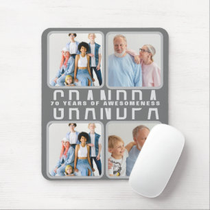 Tapis De Souris Grand-parents cadeau de jour pour 70 ans