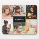 Tapis De Souris Grand-parents Day Grand-père Noir 3 Photo Collage<br><div class="desc">Modern 6 Photo collage cadeau pour grand-père avec le dicton, vous êtes le meilleur grand-père, et les petits-enfants noms dans un modèle personnalisé sur un arrière - plan noir avec une bordure blanche. Ajoutez vos six photos préférées aux modèles de collage photo pour créer un cadeau personnalisé de tapis de...</div>