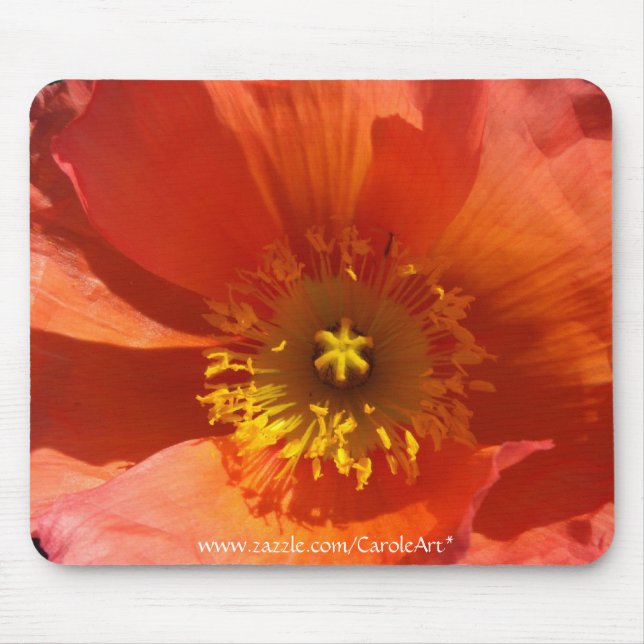 Tapis De Souris Grand pavot orange (Devant)