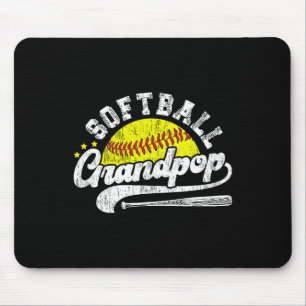 Tapis De Souris Grand-père de softball d'un grand-père de joueur d