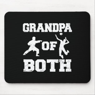 Tapis De Souris Grand-Père De Volleyll Et Karate Grandpa Drôle