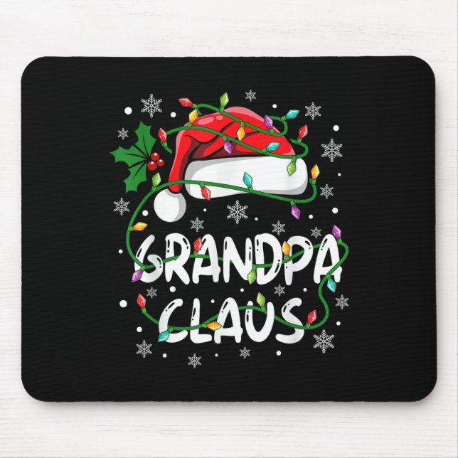 Tapis De Souris Grand-père Santa Claus Famille de Noël Équipe de N (Devant)