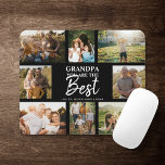 Tapis De Souris Grand-père Vous êtes le meilleur collage photo mod<br><div class="desc">Grand-père,  tu es le meilleur ! Collage photo moderne avec espace pour 8 photos de famille entourant typographie script tendance avec vos noms personnalisés faire pour un cadeau de conservation unique!</div>