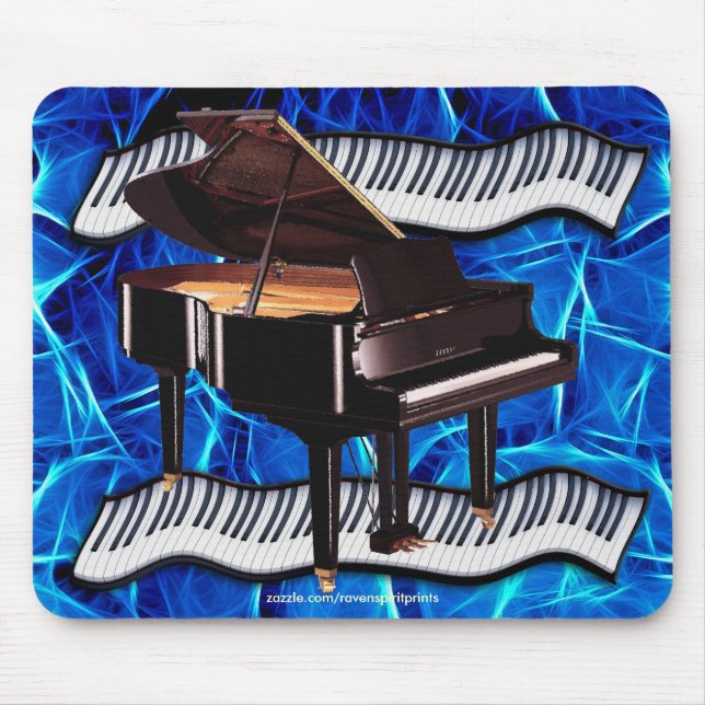 Tapis De Souris GRAND PIANO CLÉS MUSIQUE AMOUREUX Mousepad (Devant)