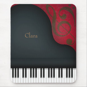 Tapis De Souris Grand Piano noir Whimsical Personnalisé