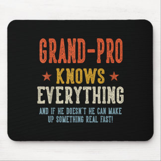 Tapis De Souris Grand-pro sait tout fête des pères rétro