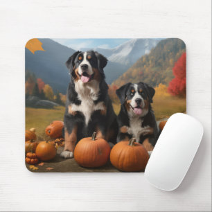 Tapis De Souris Grand Suisse Montagne Pup Automne Citrouille de pl